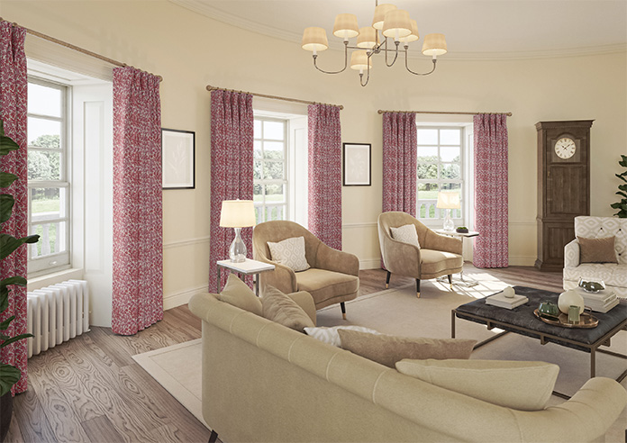 Leaf Vine, Rouge - Made to Measure Curtains - Image 8